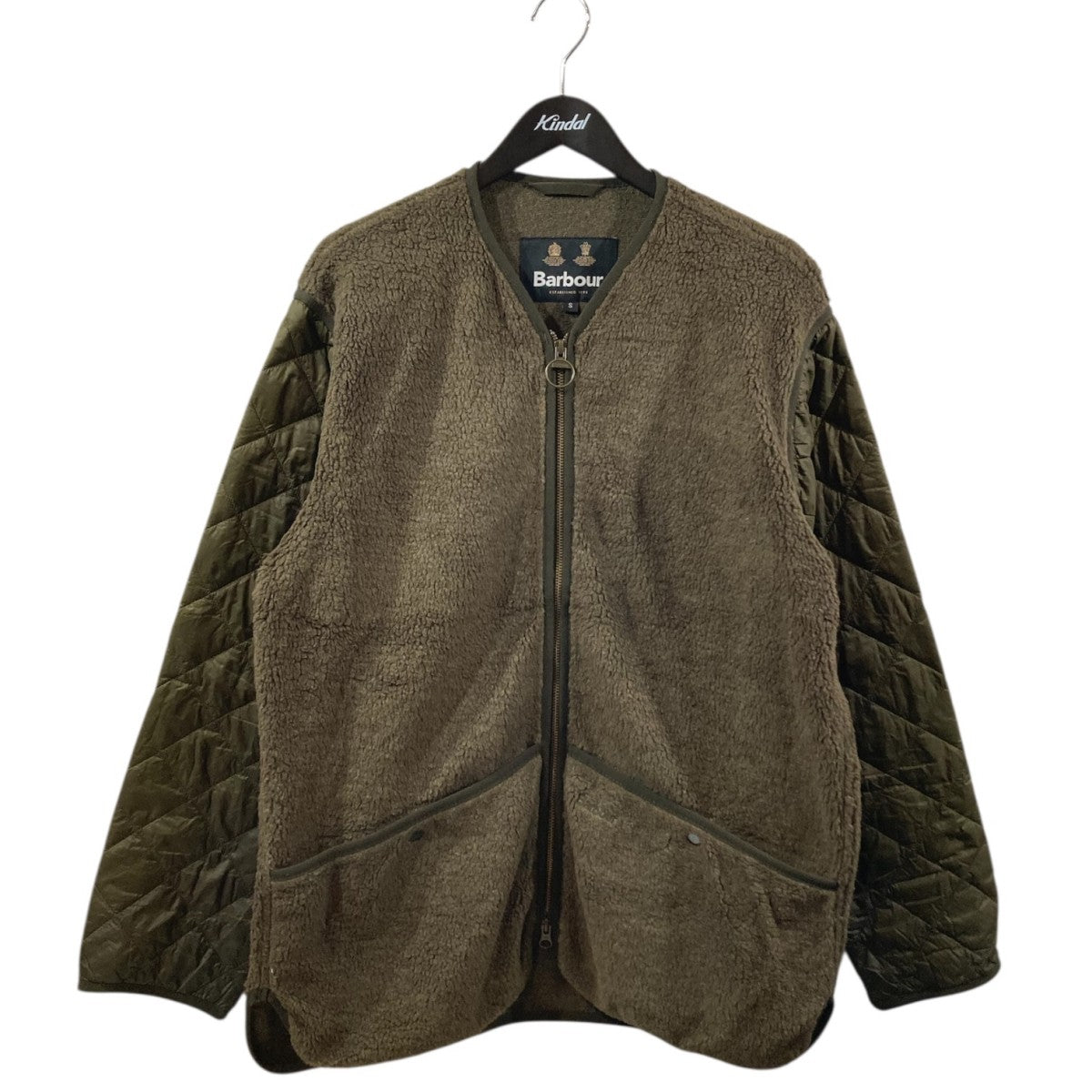 Barbour Heritage + Flight Hybridキルティングボアライナージャケット242MLI0055 古着・中古-1枚目のアイテム画像