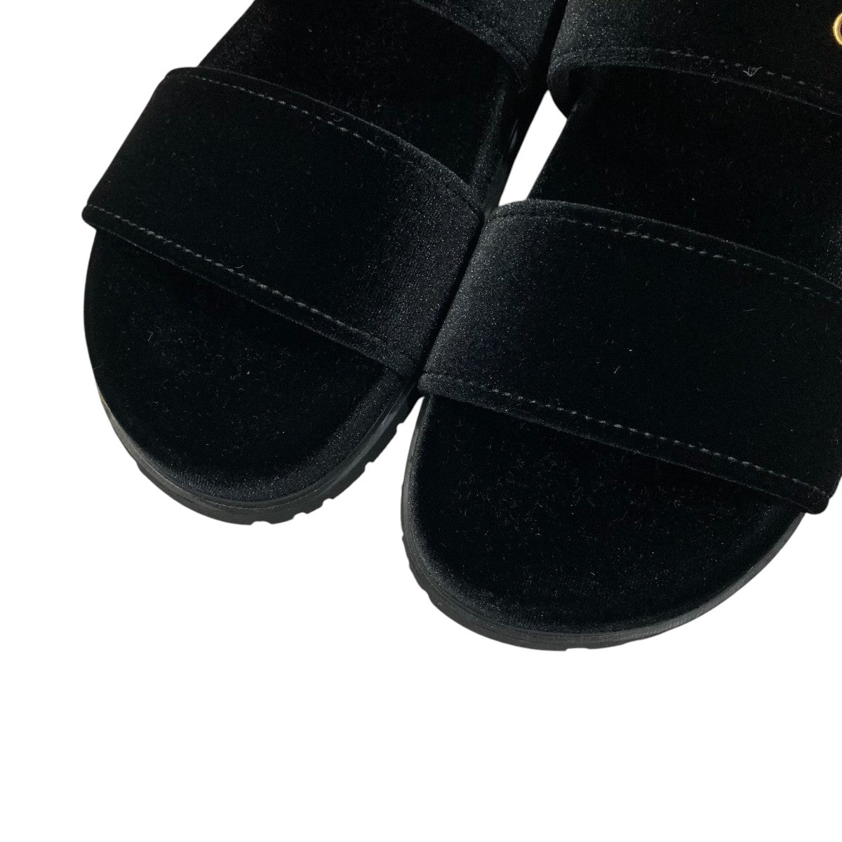 人気特価をすべて ベロアサンダル1XX715 PRADA(プラダ) 1XX715 36 サイズ ブラック 靴