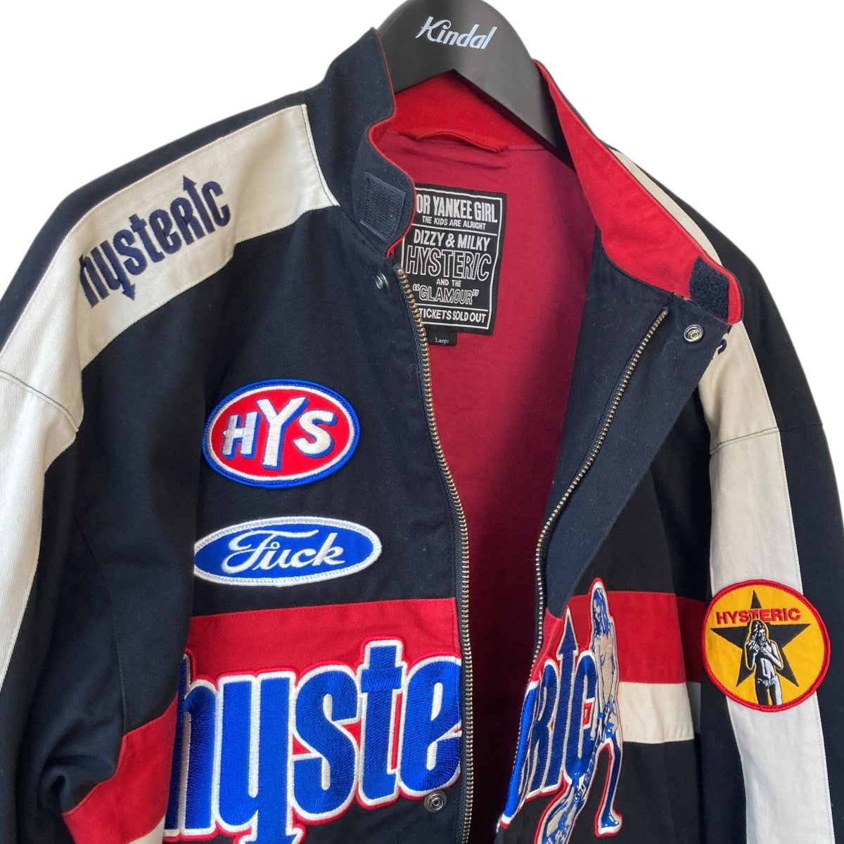 3003M【ダグ付き新品】ヒステリックグラマー☆ヒスガール ビッグロゴジャケット SOUND AND VISIONジャカード ジャケット|HYSTERIC GLAMOUR MEN