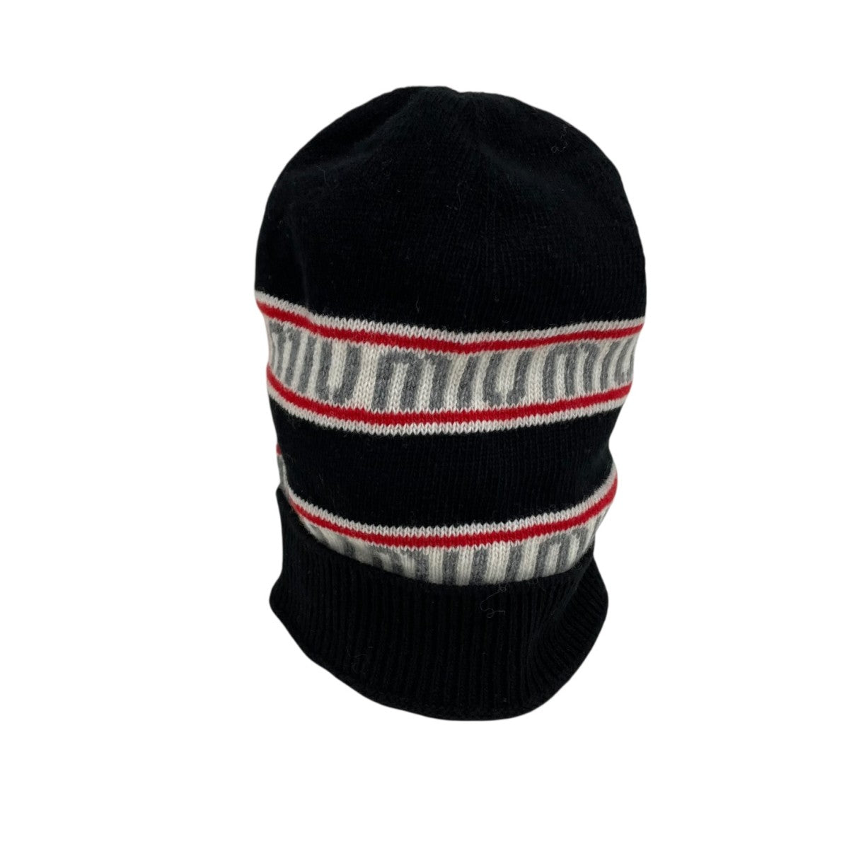 MIU MIU ロゴニット帽5HC286 2F4P 古着・中古-2枚目のアイテム画像