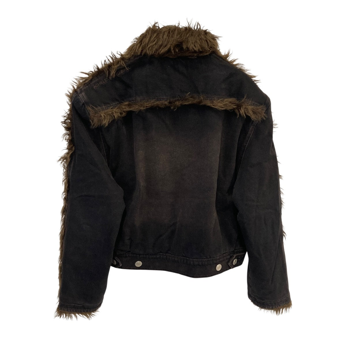 専用 新品 24AW アキレスイオンガブリエル ファー デニムジャケット 新品タグ付き 24AW アキレスイオンガブリエル ファー デニム