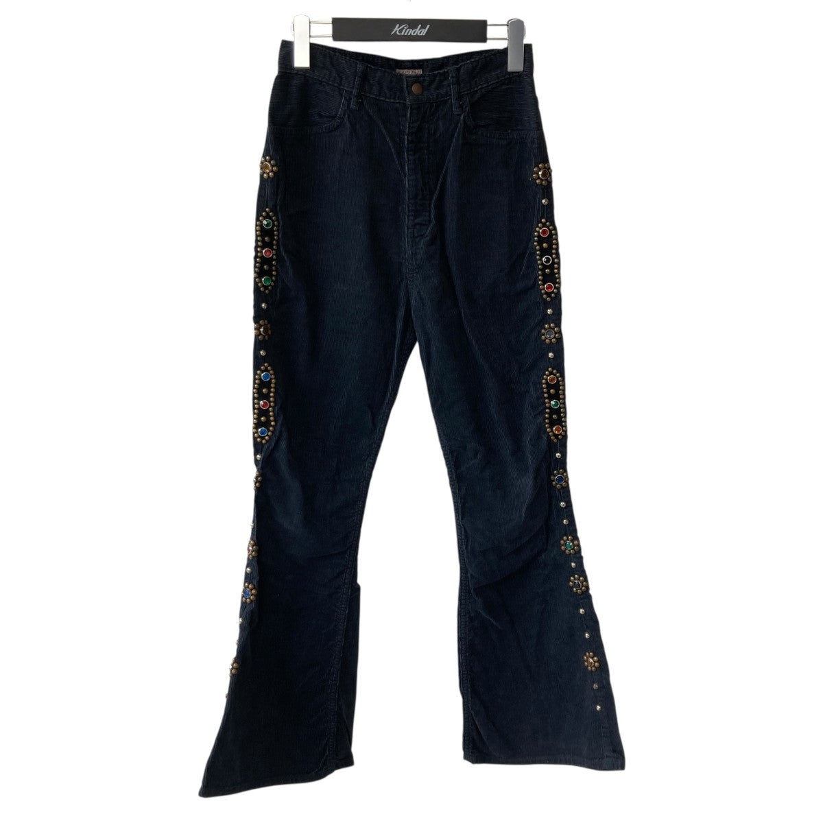 美品 キャピタル KAPITAL クロップドワイドデニムパンツ XS(M相当) KAPITAL(キャピタル) レースアップクロップドデニムパンツ