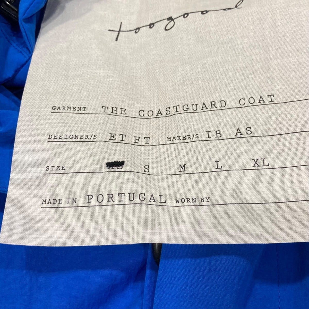 toogood THE COASTGUARD COATフーデッドナイロンコート 古着・中古-6枚目のアイテム画像