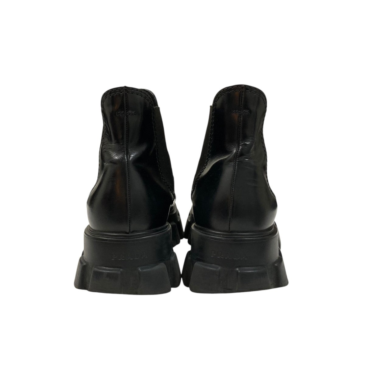 PRADA プラダ モノリス ブラッシュドレザー チェルシーブーツ プラダ モノリス ブラッシュドレザー チェルシーブーツ(X248G042
