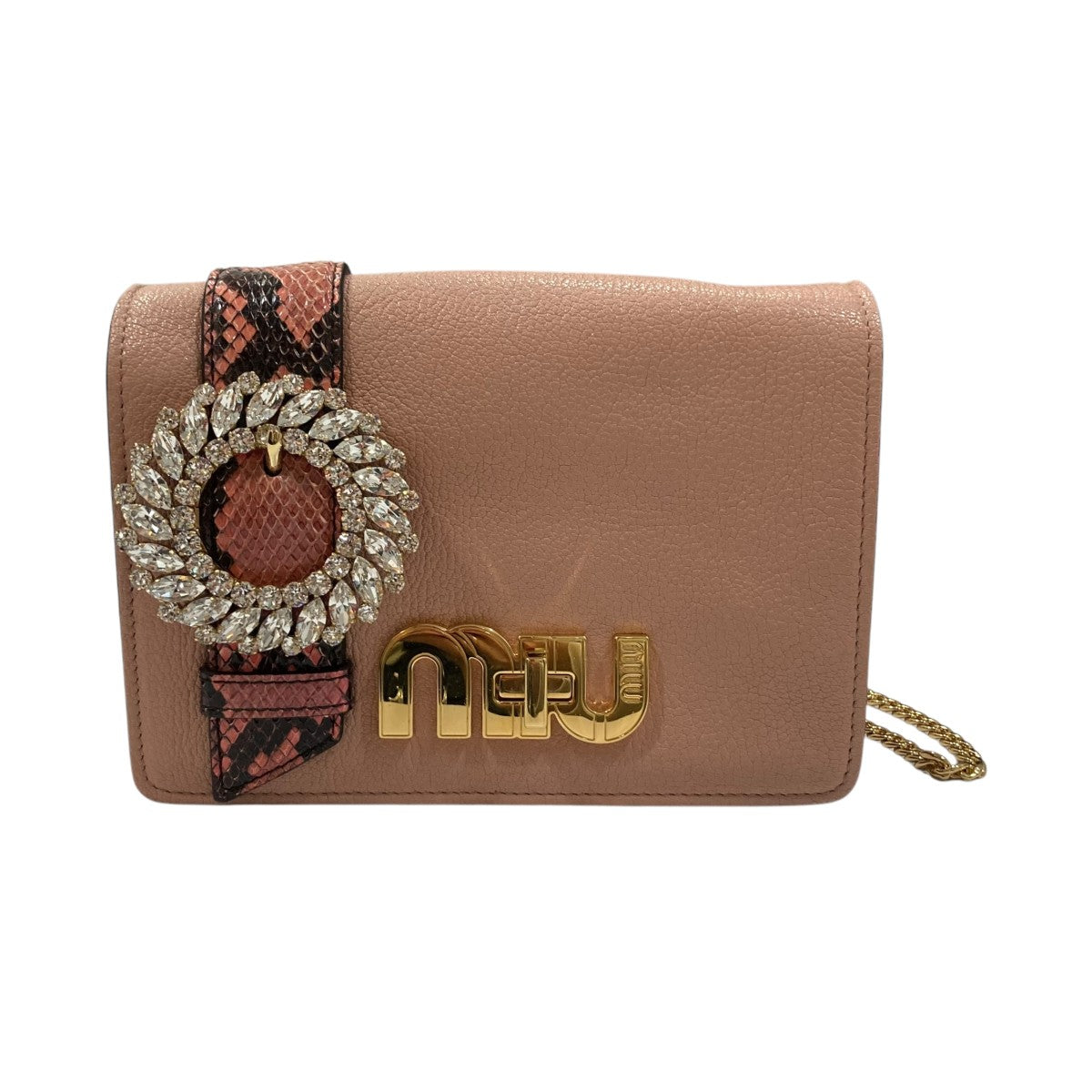 MIU MIU チェーンショルダーバッグ5BF068 古着・中古-2枚目のアイテム画像
