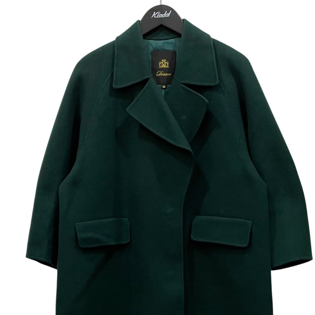 Drawer ドゥロワー カシミヤ混 メルトンムソウコート Drawer(ドゥロワー) カシミヤ混ウール メルトンムソウコート6525