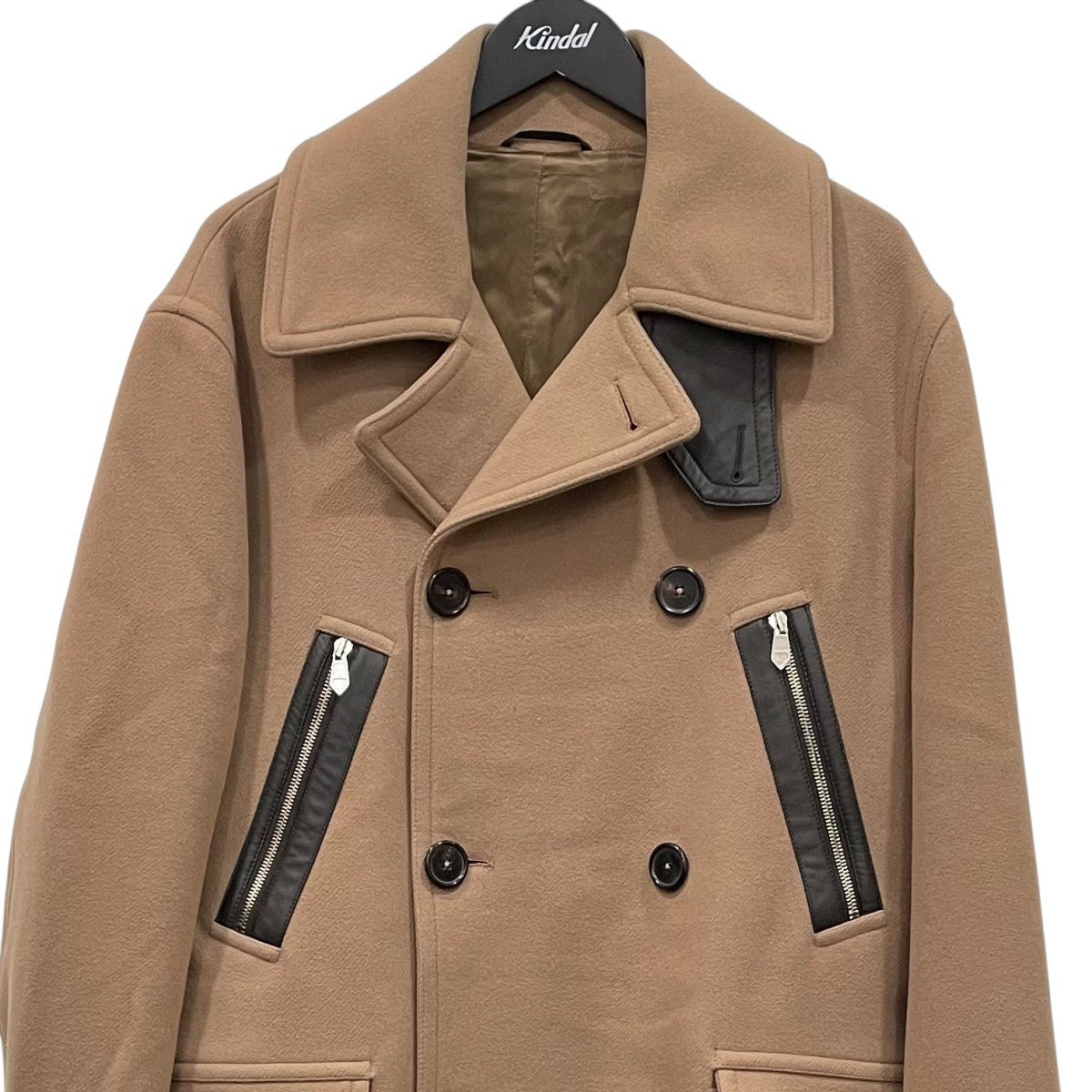 HERMES(エルメス) ダブルブレストウール ピーコート ベージュ サイズ