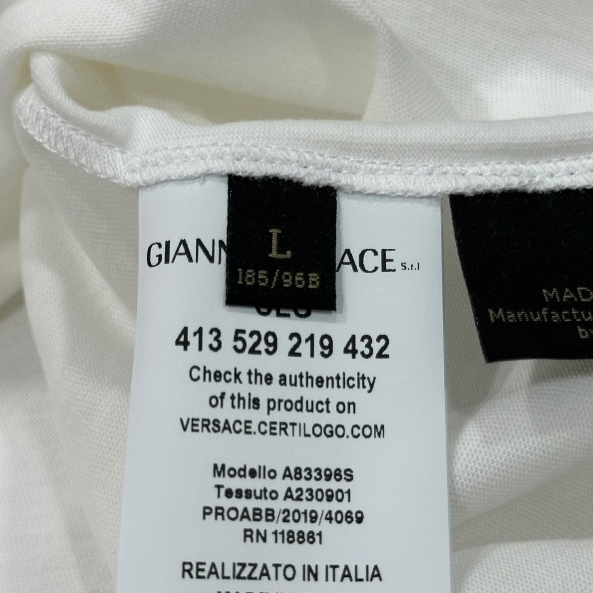 VERSACE(ヴェルサーチ) ロゴプリントTシャツA83396S A83396S