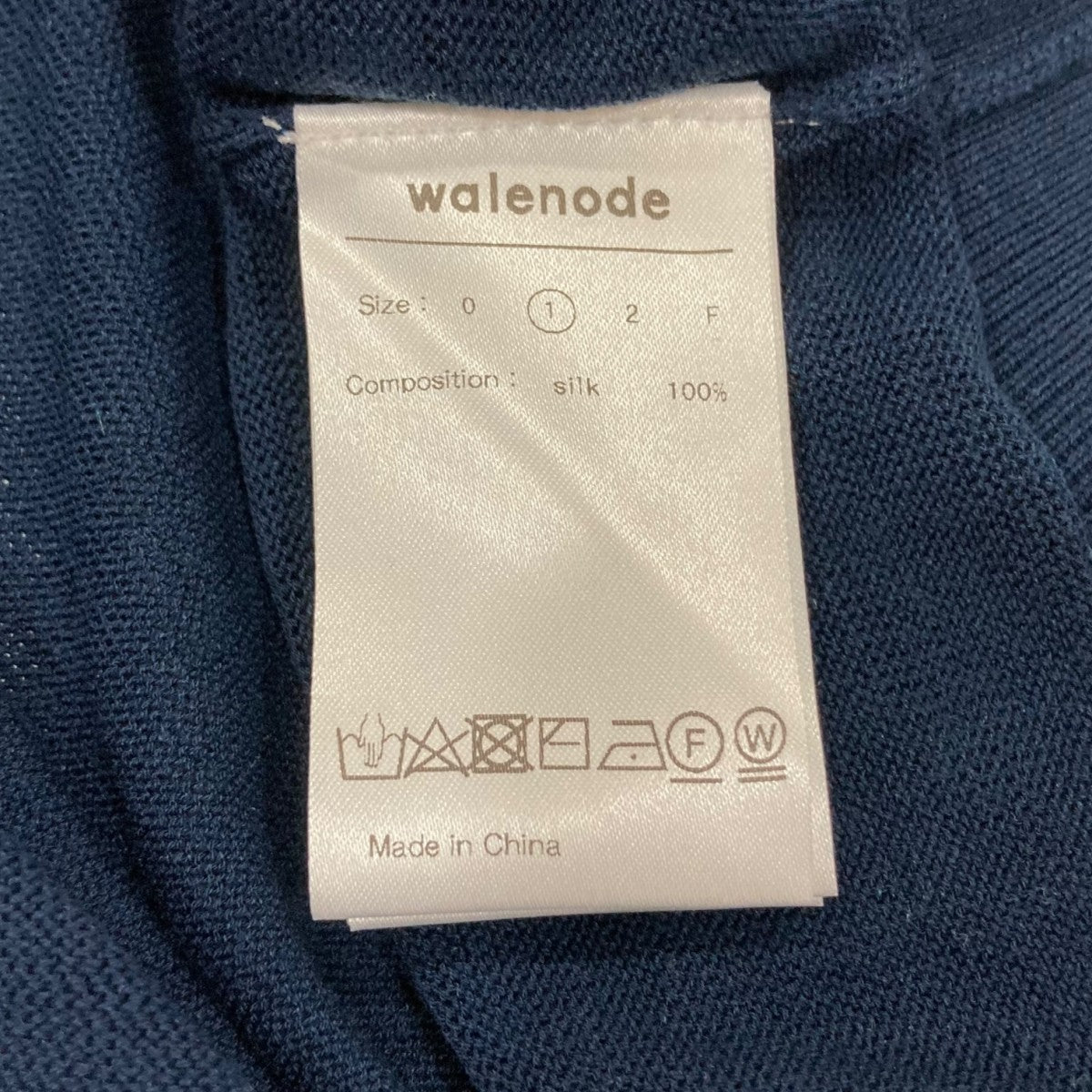 walenode(ウェルノード) ウォッシャブルシルクシアー 半袖ニット