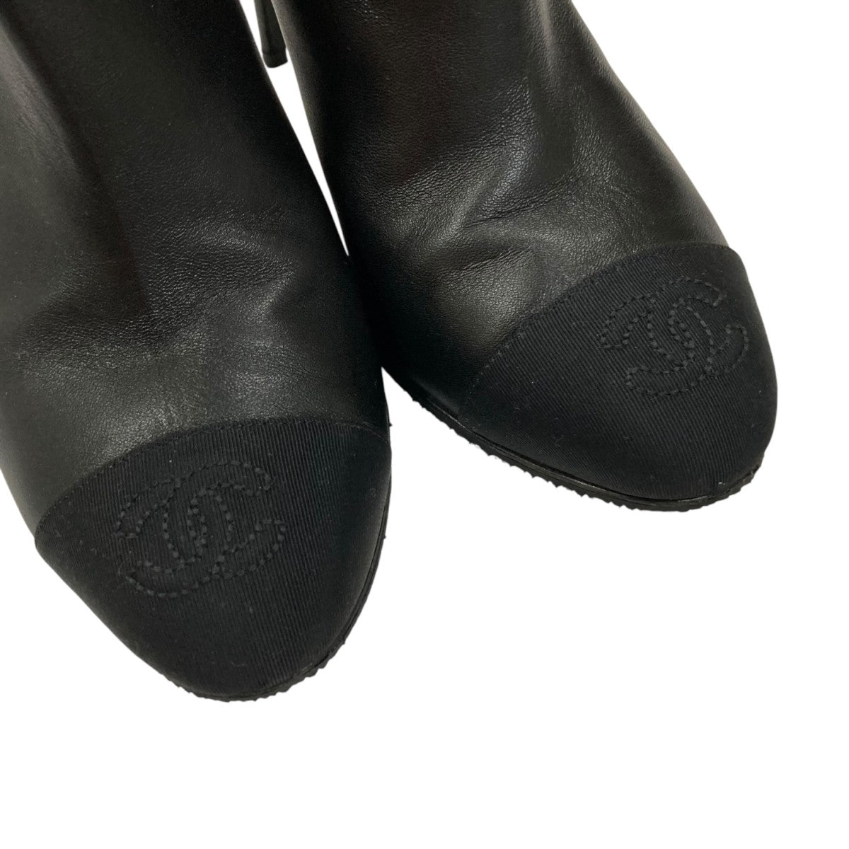 CHANELショートブーツ CHANEL(シャネル) パール ショートブーツG36679 G36679 ブラック