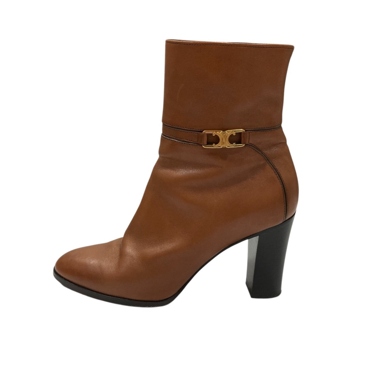 CELINE セリーヌ ロングブーツ スエード レッド 太ヒール 36 23cm CELINE セリーヌ ロングブーツ スエード レッド 太ヒール 36