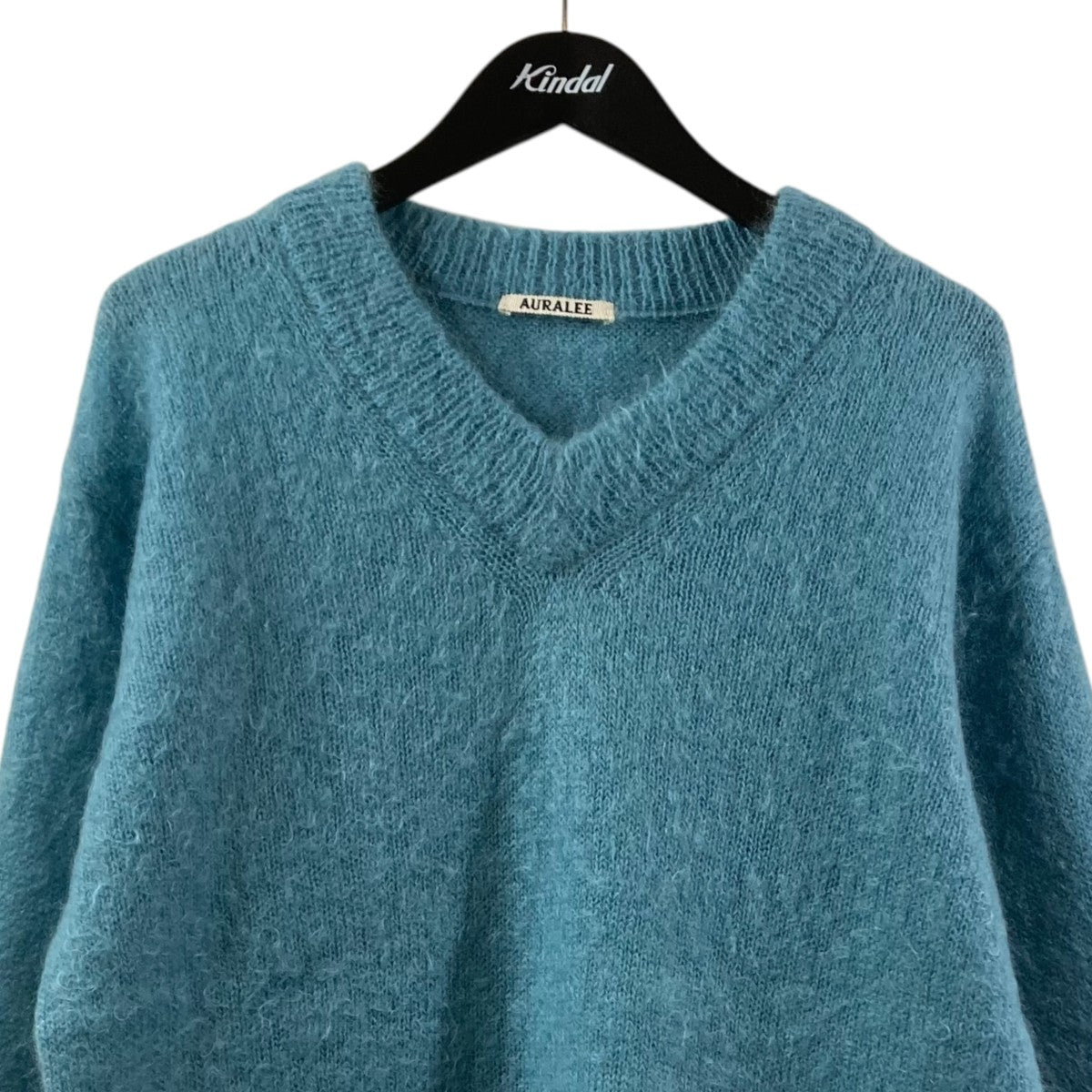 AURALEE(オーラリー) BRUSHED SUPER KID MOHAIR KNIT Vネックニット
