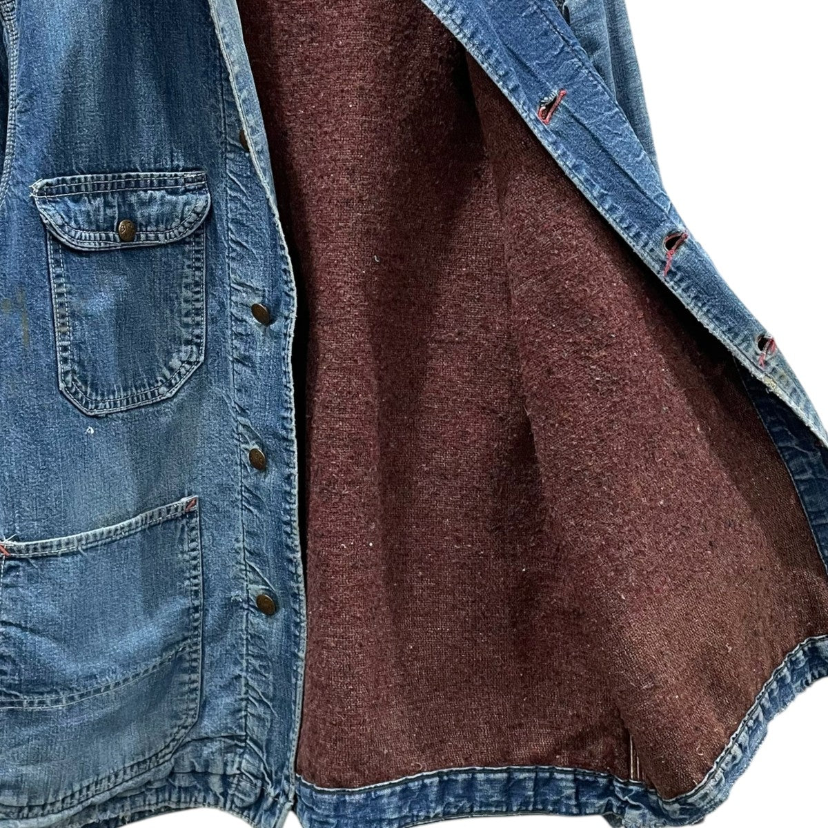 60'sヴィンテージBIG MAC 　　　　　　カバーオール 裏地ブランケット BIG MAC(ビッグマック) 60s デニムカバーオール 裏地