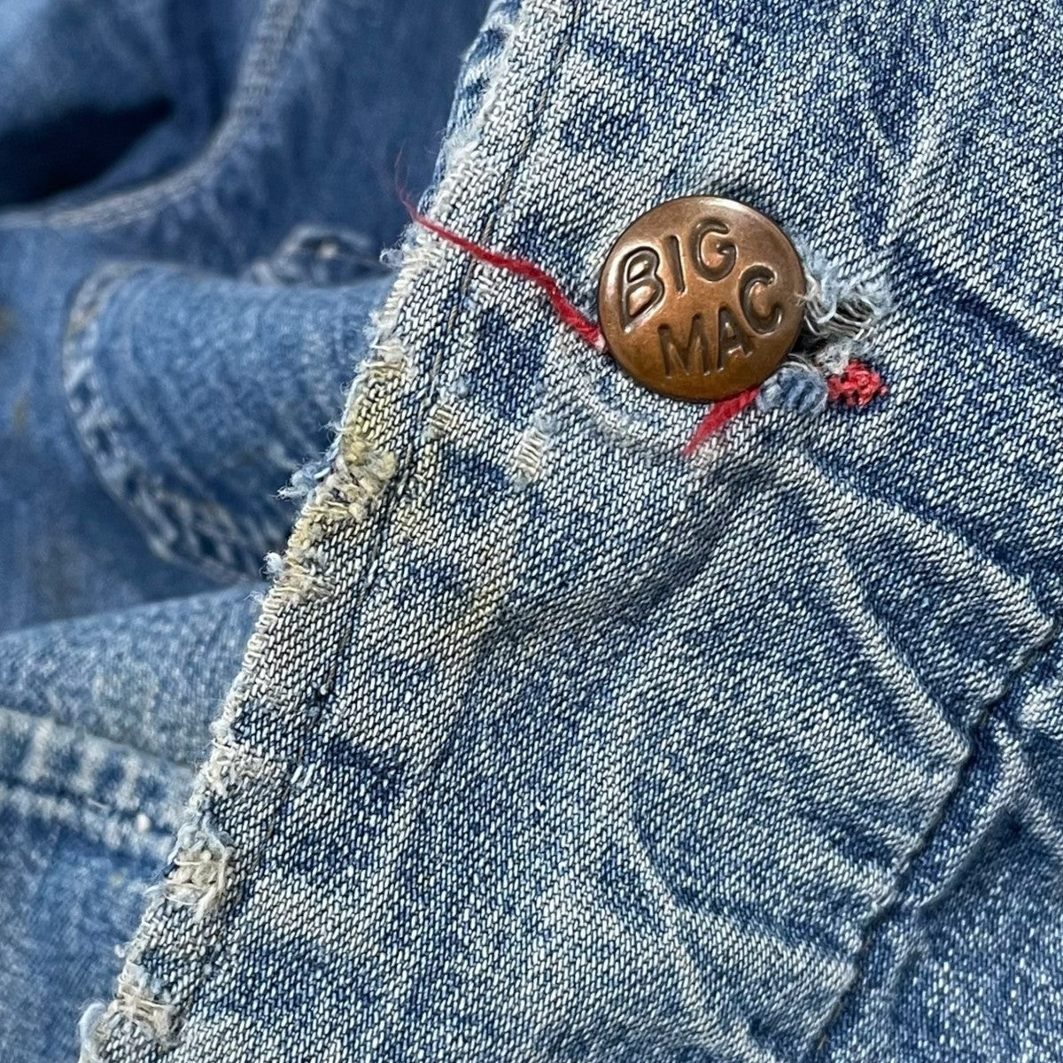 デニムカバーオール　ブランケット裏地 1950s裏ブランケット付きデニムカバーオール - 古着屋HamburgCafe