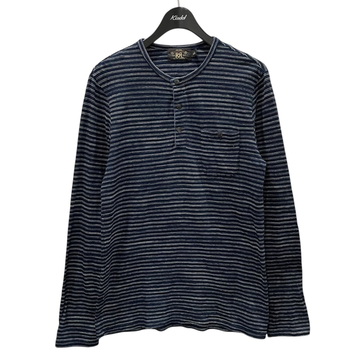 RRL(ダブルアールエル) インディゴ染めボーダーカットソー