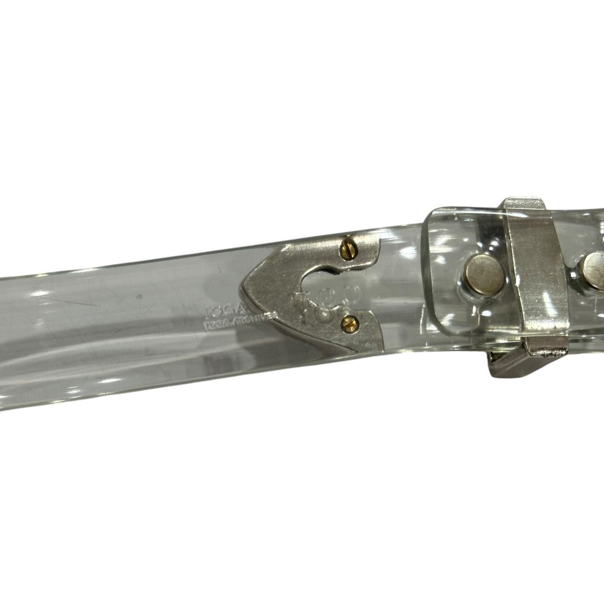 TOGA ARCHIVES(トーガアーカイブス) Double buckle belt clear