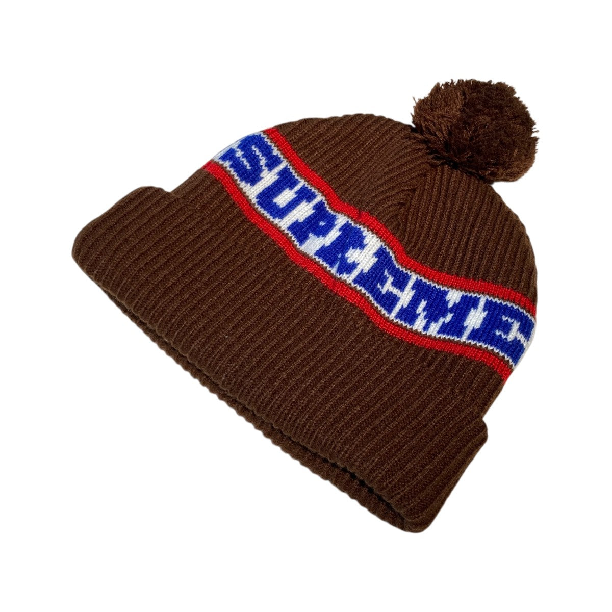 お値下げ...Supreme　ニット帽 Supreme(シュプリーム) 24AWBig Stripe Beanieニット帽 ブラウン