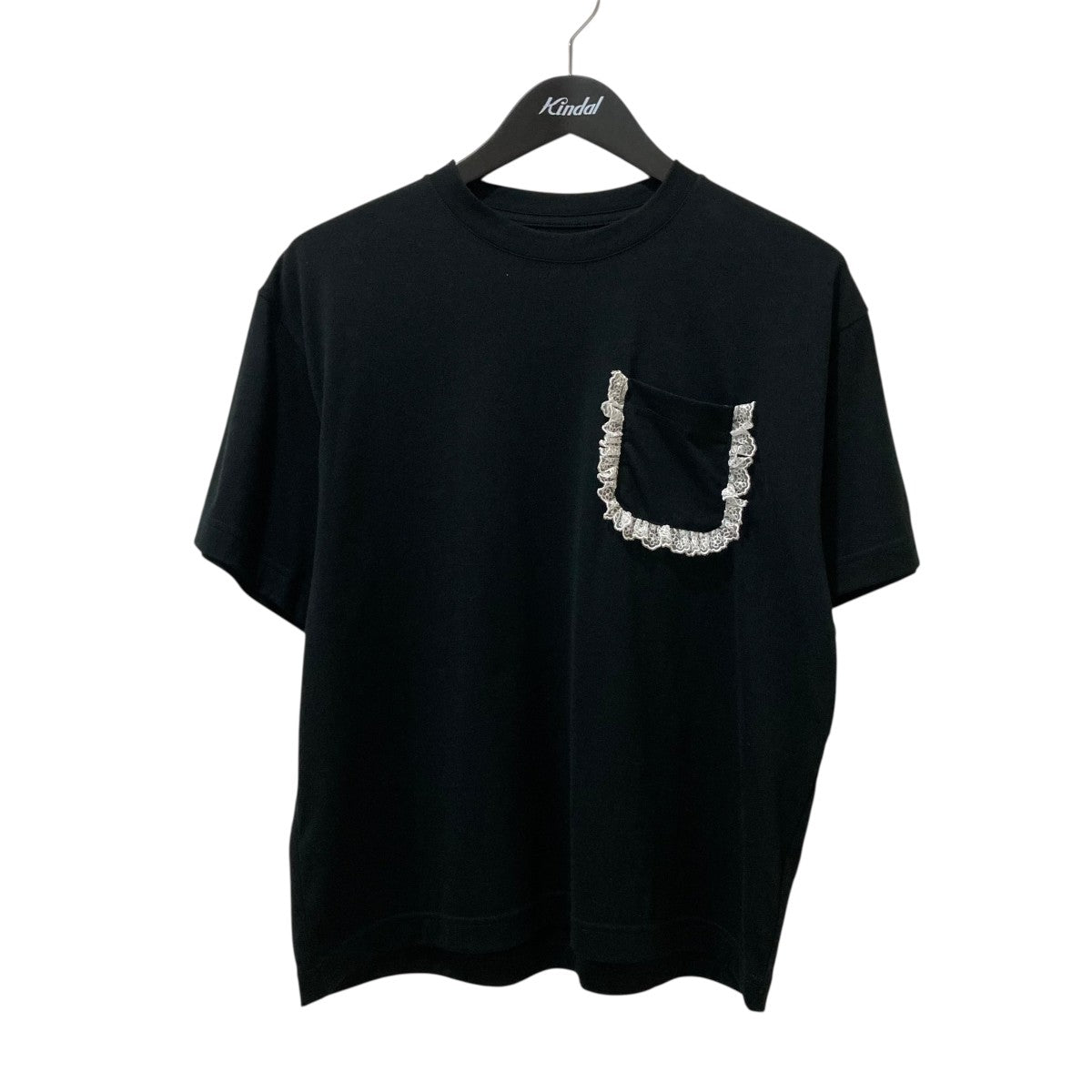 ジプソフィア Gypsohila レースポケットクルーネックTシャツ GPSK-523 ブラック サイズ：F Gypsohila(ジプソフィア) レースポケットクルーネックTシャツ