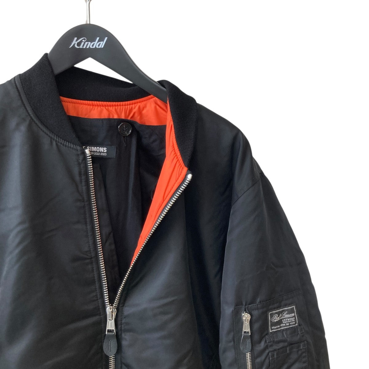 ラフシモンズ　ロングボンバージャケットコート RAF SIMONS ラフシモンズ 20AW PUNK CAPE WITH LONG ZIPPER ケープ