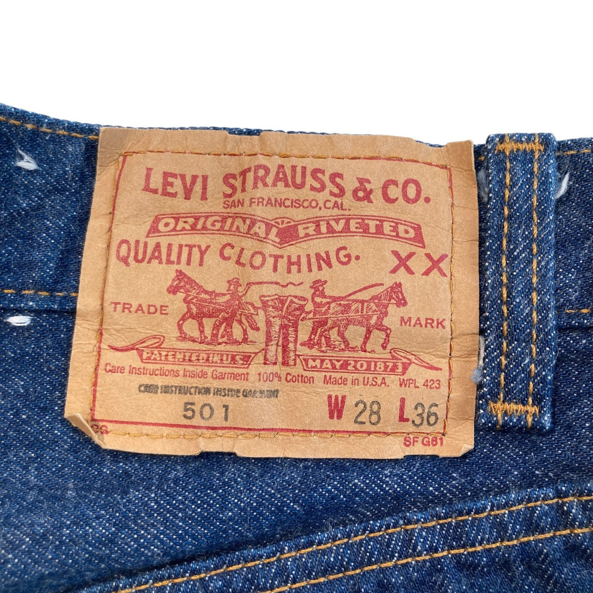LEVI’S 80s ボタン裏501デニムパンツ501-0000 古着・中古-5枚目のアイテム画像