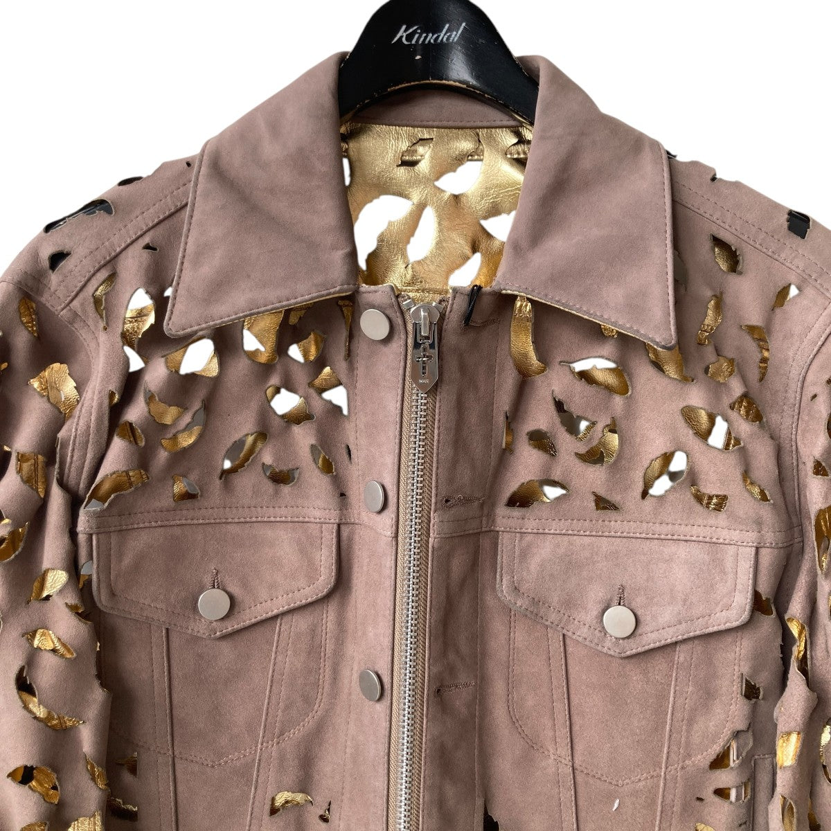 masu レーザーカット レザージャケット MASU(エムエーエスユー)のGALAXY-CUT LEATHER JACKET BLACKの