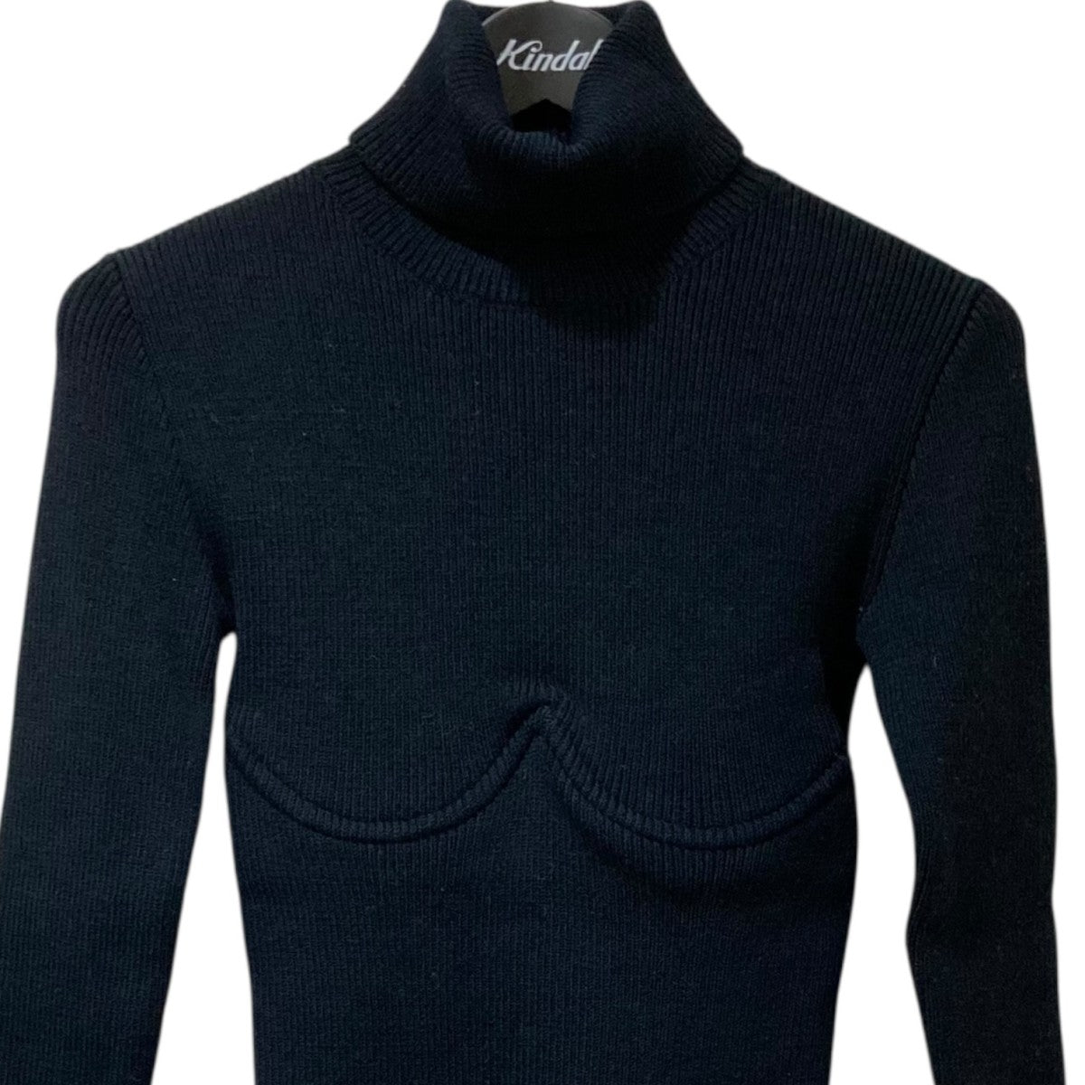 BALENCIAGA ブラック タートルネックニット BALENCIAGA】BB オーバーサイズ タートルネックセーター