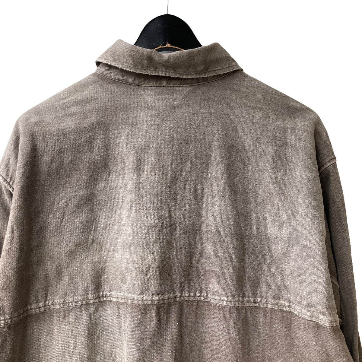 ancellm dress denim shirt シャツ アンセルム 24aw ANCELLM - DRESS DENIM SHIRT | BROWN | シャツ | NapsNote