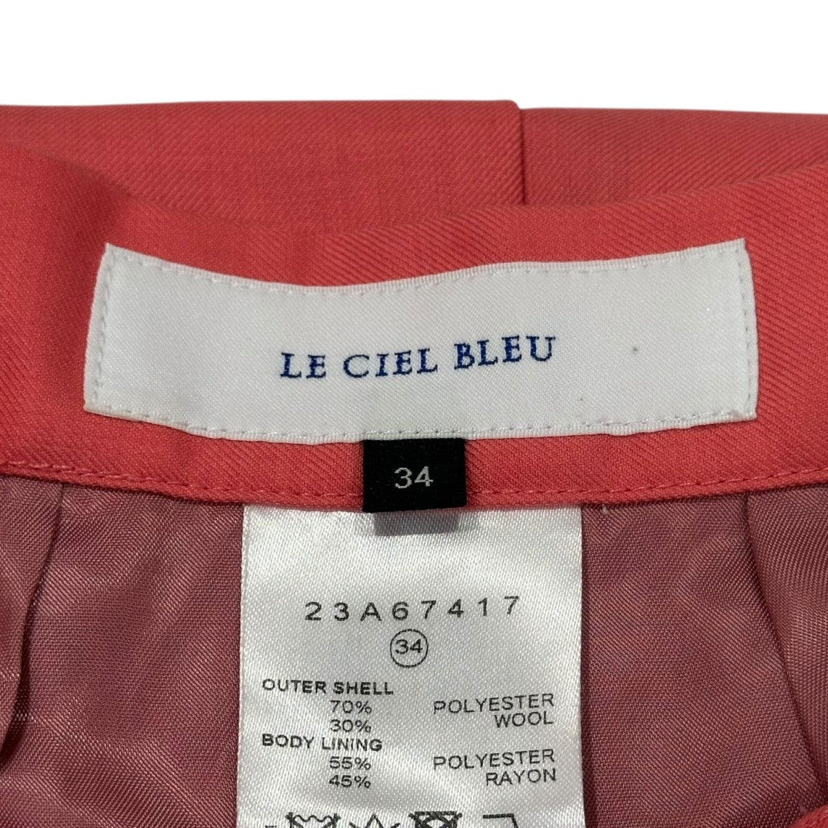 LE CIEL BLEU Asymmetric Pleated Skirt アシンメトリープリーツスカート 23A67417 古着・中古-6枚目のアイテム画像