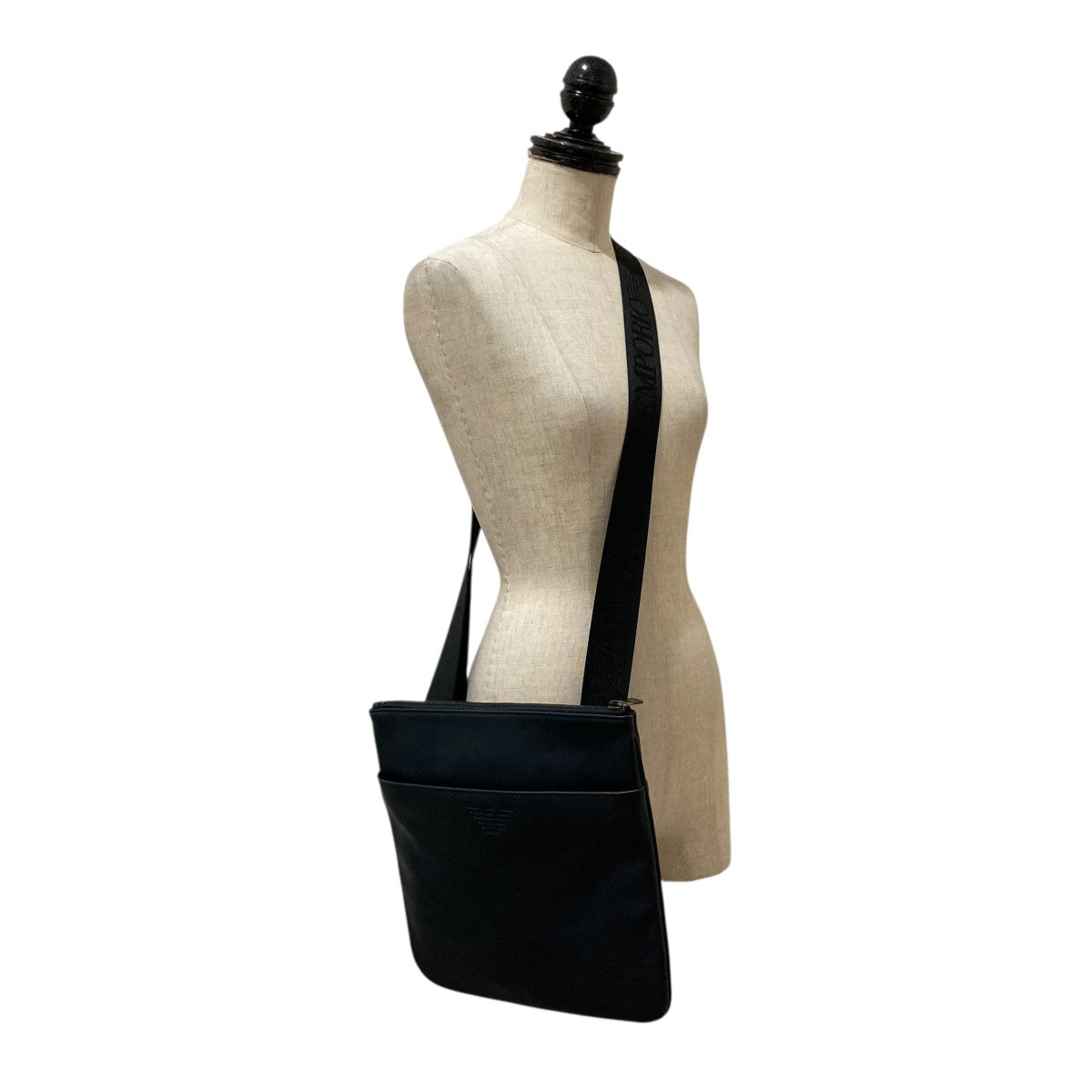EMPORIO ARMANI ショルダーバッグ ネイビー/ブラウン EMPORIO ARMANI(エンポリオアルマーニ) ショルダーバッグ
