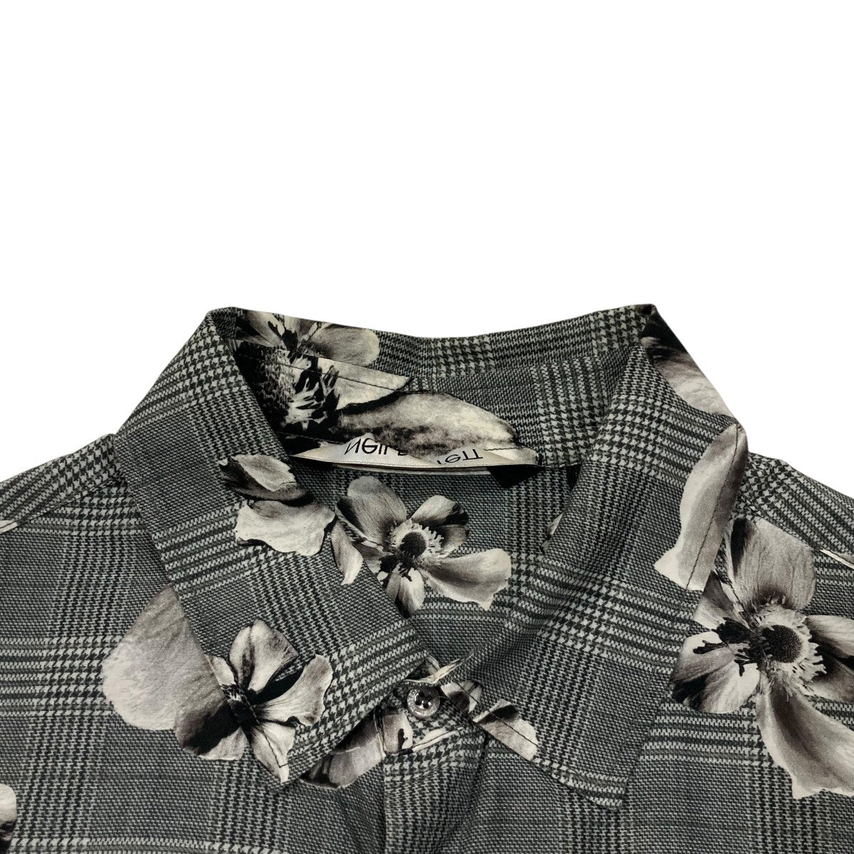 NEIL BARRETT チェック×花柄半袖シャツBCM1161S 古着・中古-6枚目のアイテム画像