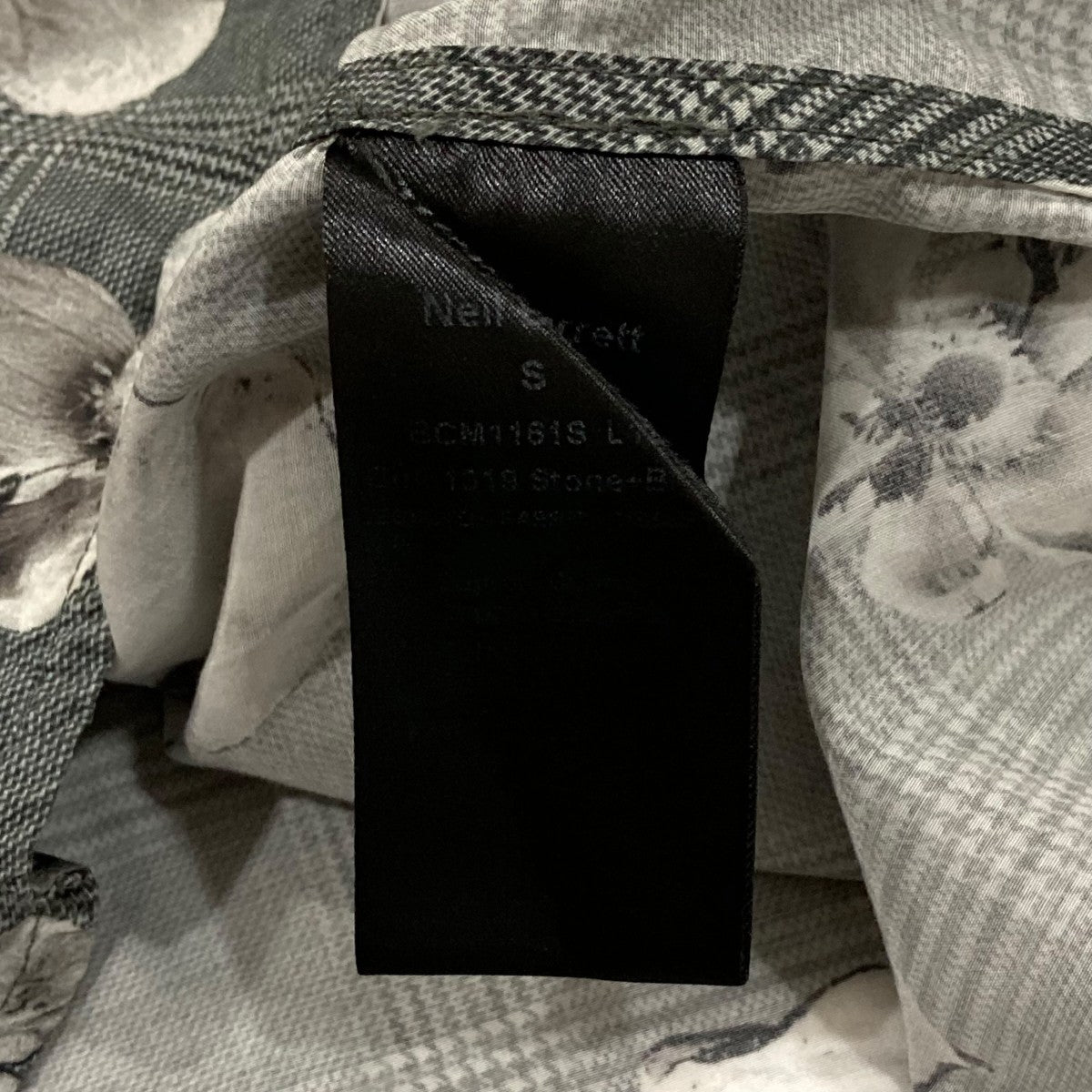 NEIL BARRETT チェック×花柄半袖シャツBCM1161S 古着・中古-7枚目のアイテム画像