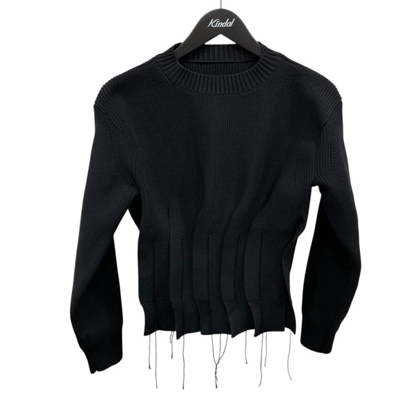 24 sacai サカイ黒 ニットカーディガン Vネック 長袖 SACAI＜サカイ＞ コンビネーション ニットカーディガン（2264262