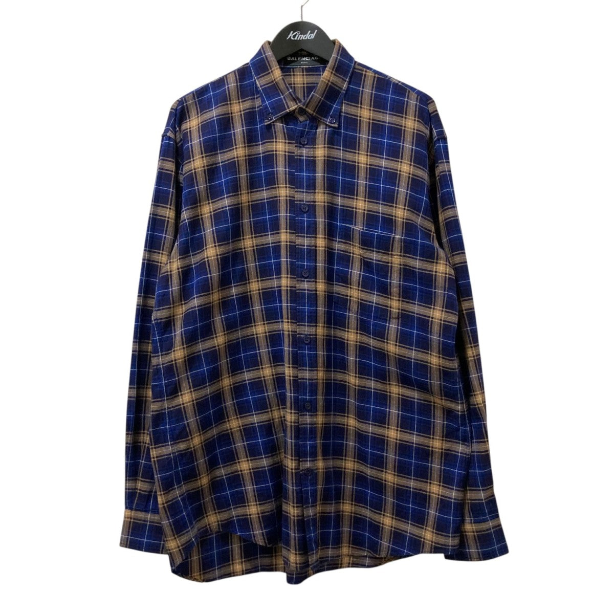 BALENCIAGA(バレンシアガ) バックロゴプリントチェックシャツ