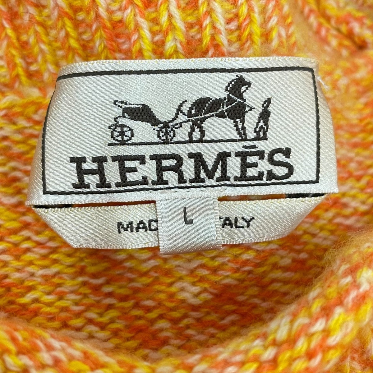 HERMES mouline ombre グラデーション カシミヤ ニット 古着・中古-6枚目のアイテム画像