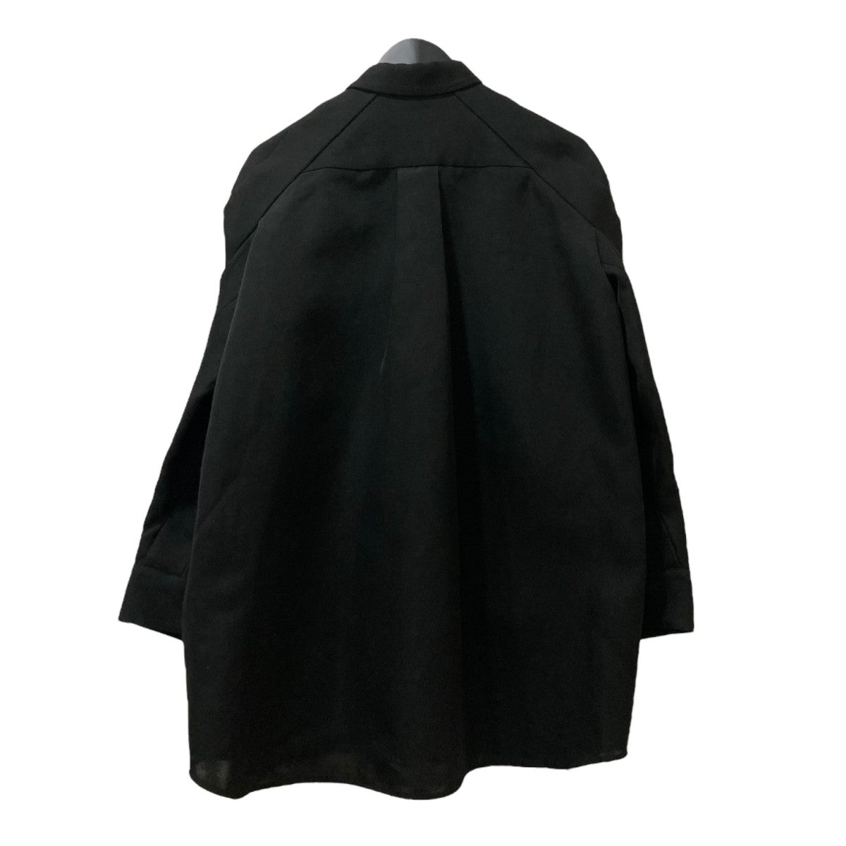 sacai ロングシャツ　ブラック sacai - sacai サカイ サイドジッププリーツシャツワンピース