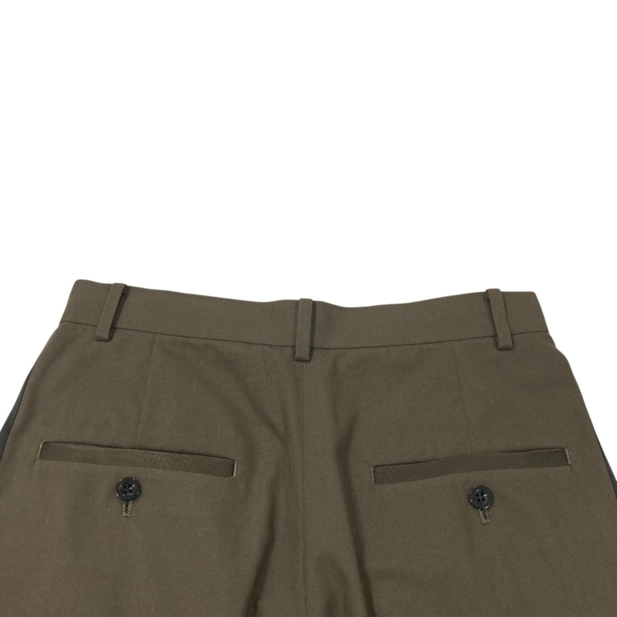 sacai サカイ21SS Suiting Pants スーツ パンツ カーキ sacai(サカイ) 21SS Velor switching Suiting Pants ベロア切替