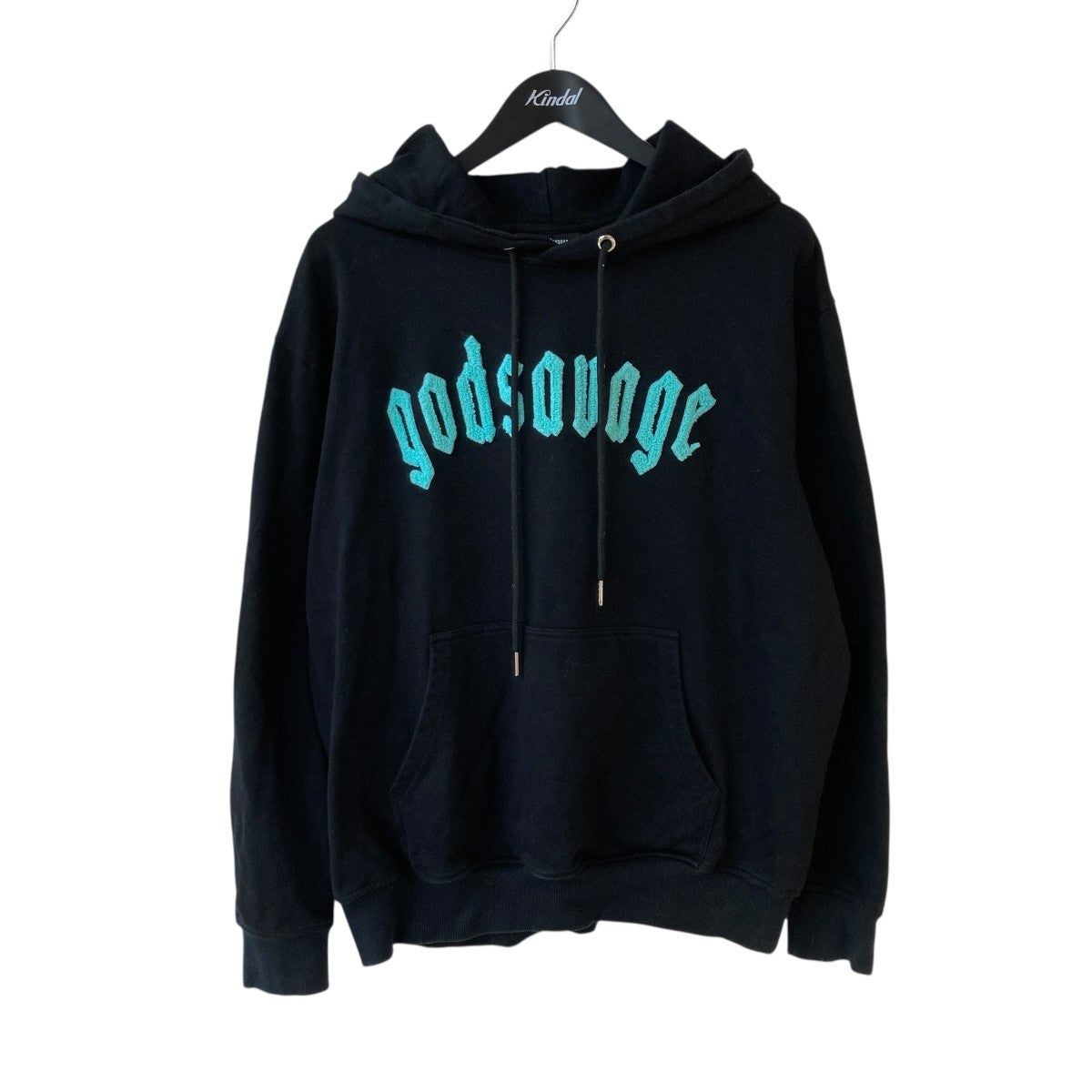godsavage ブラック フード付きパーカー godsavage(ゴッドサヴェージ) パーカー ブラック サイズ XL