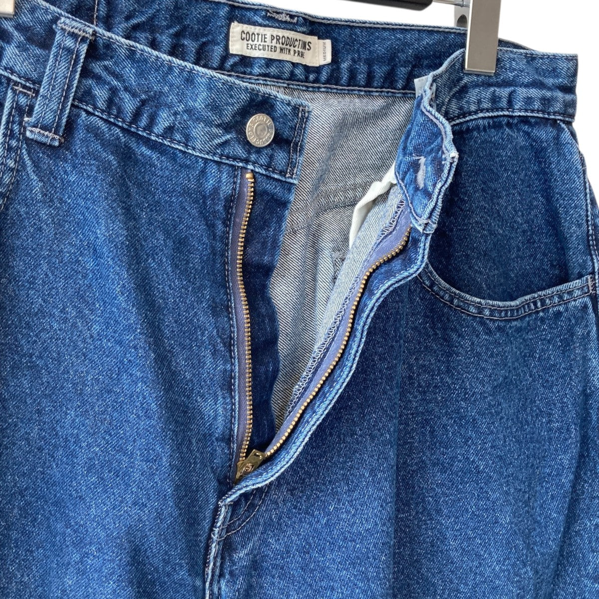 クーティー　デニムパンツ　L　インディゴ COOTIE(クーティー) 5 Pocket Denim Baggy Pantsデニムパンツ