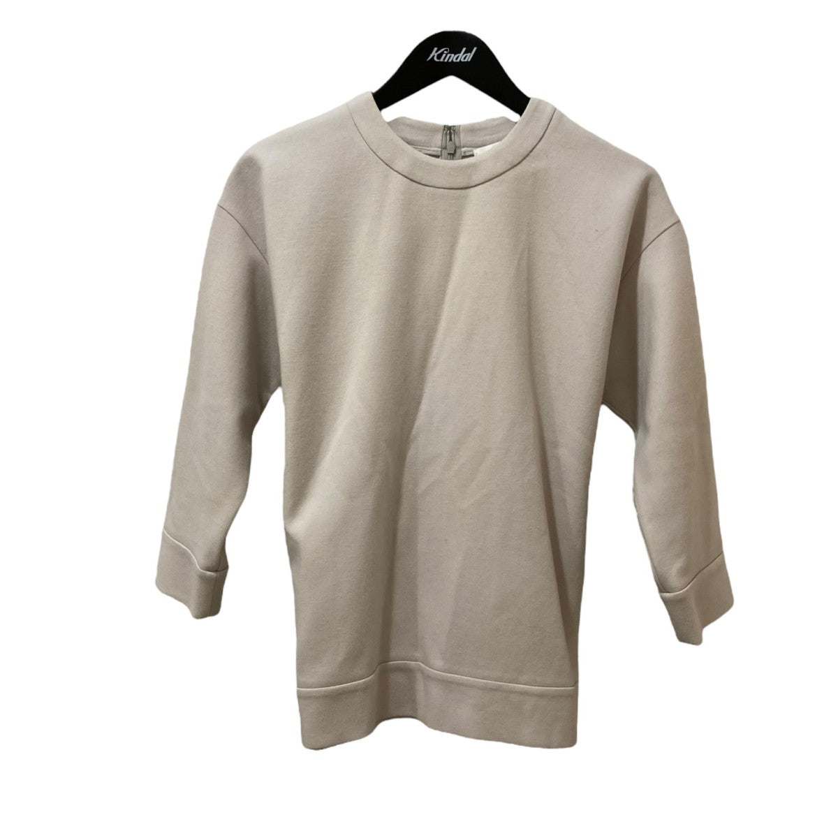 美品▲ebure //プルオーバートップス▲カットソー ブラック 黒 ゆったり ピュアオーガニックバイオクルーネックカットソー | ebure