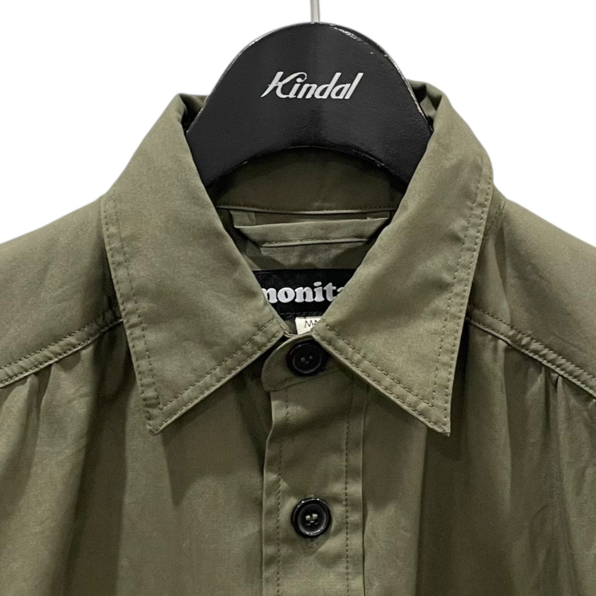 MONITALY◇ジョルジオワークシャツ長袖シャツ/L/コットン/カーキ