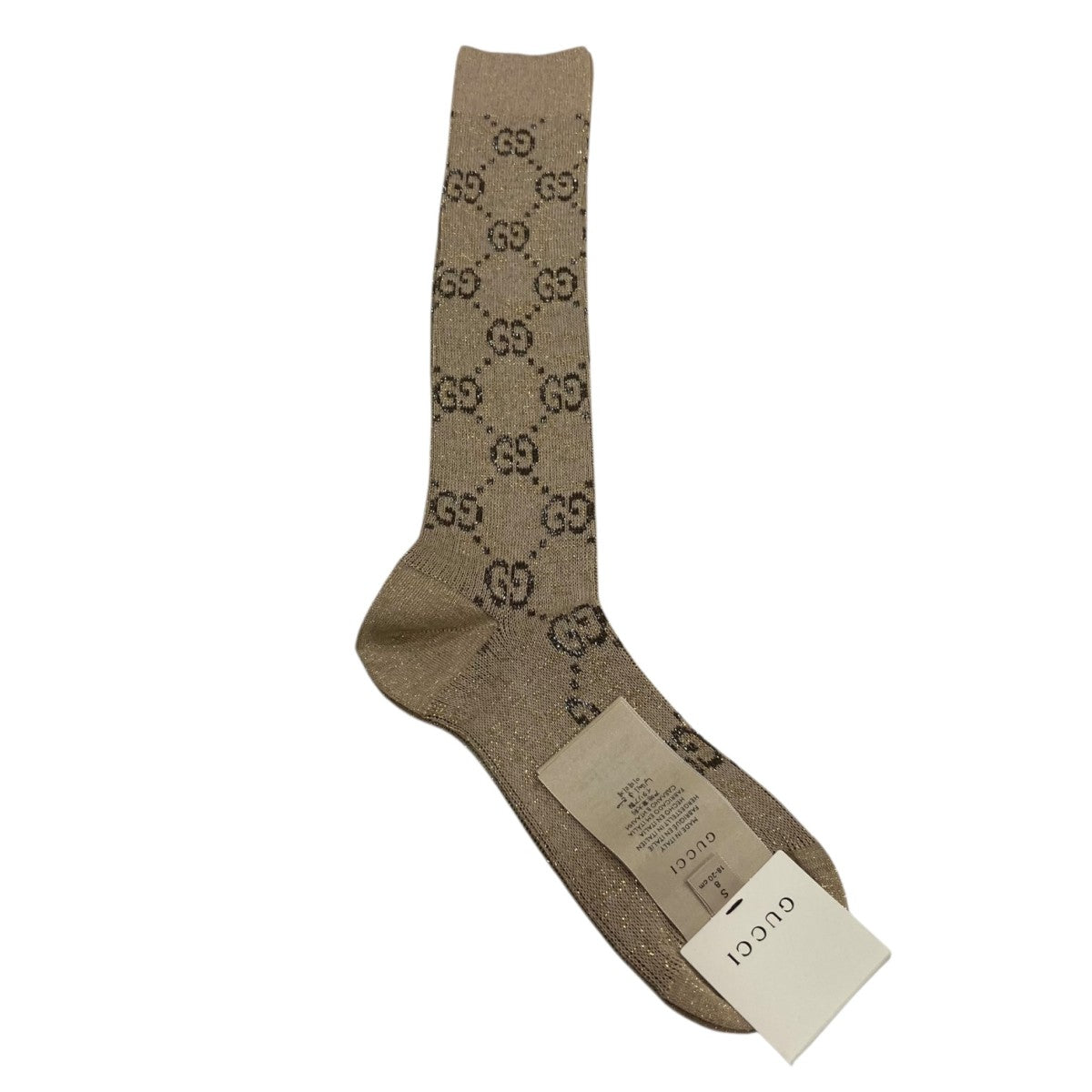 も*ん様 新品　GUCCI グッチ GGロゴ ラメ ソックス 正規品 箱付き 靴 GUCCI(グッチ) ルレックスGG ラメ ソックス サイズ S｜【公式