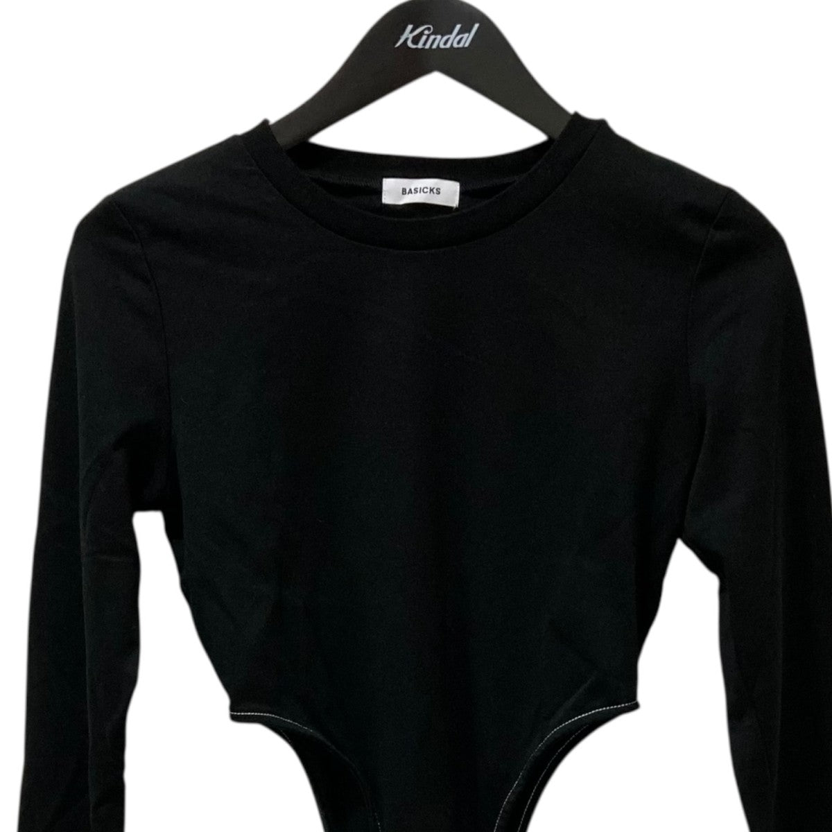 ベイシックス BASICKS 無地 Superfine Organic Body Suit BASICKS カットソー 81．1-0514W ブラック BASICKS(ベイシックス) 無地Superfine Organic Body Suit