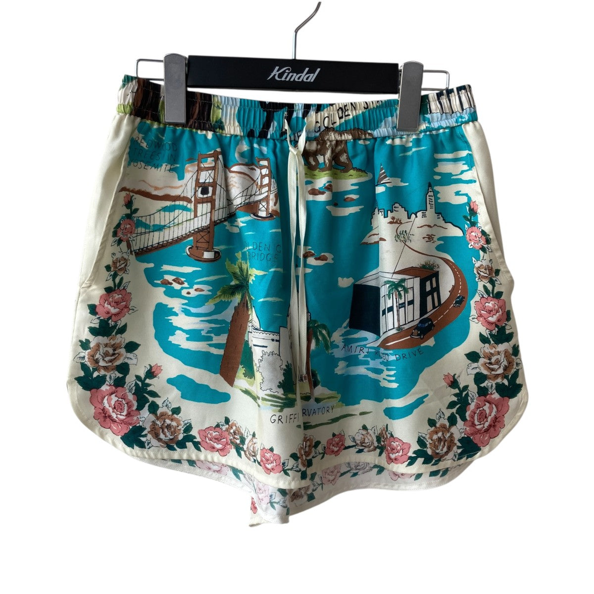 AMIRI CALIFORNIA HAWAIIAN PJ SHORTS SILK100％ショートパンツ 古着・中古-1枚目のアイテム画像