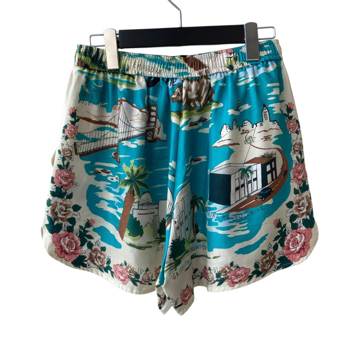 AMIRI CALIFORNIA HAWAIIAN PJ SHORTS SILK100％ショートパンツ 古着・中古-2枚目のアイテム画像