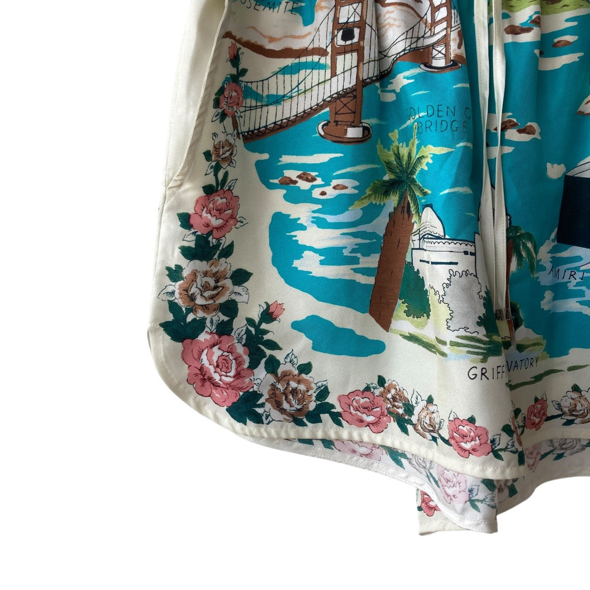 AMIRI CALIFORNIA HAWAIIAN PJ SHORTS SILK100％ショートパンツ 古着・中古-4枚目のアイテム画像