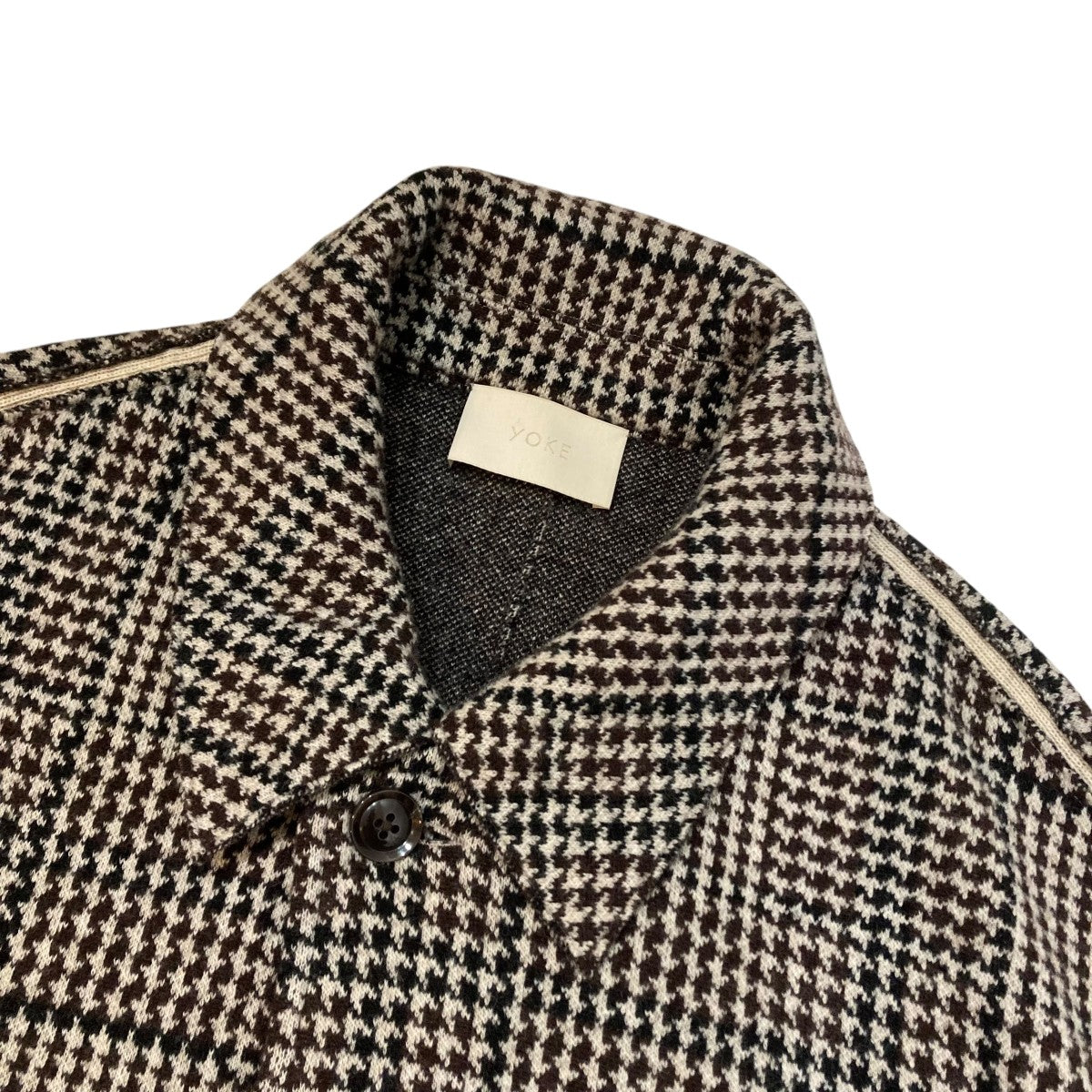 YOKE(ヨーク) 18AWgunclub check coat千鳥格子ロングコートYK18AW001C