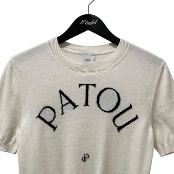 patou パトゥ グレー ダークグレー Patou | オーガニックコットン混紡 パトゥジャカードニットトップス