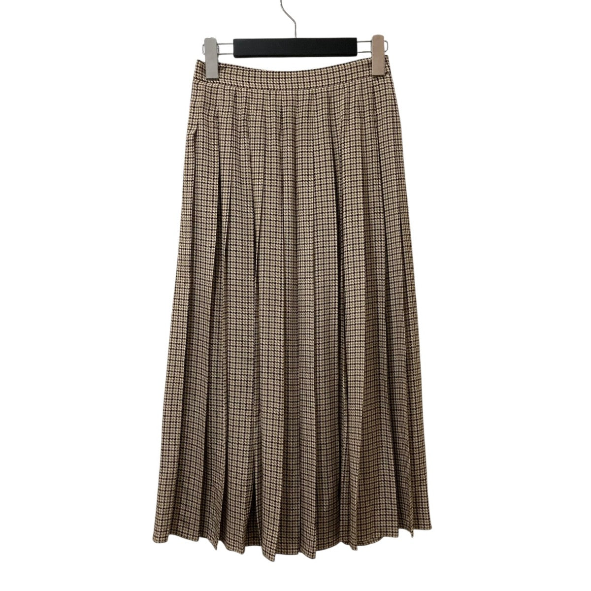 PRADA 千鳥柄プリーツスカートP100XL 古着・中古-2枚目のアイテム画像