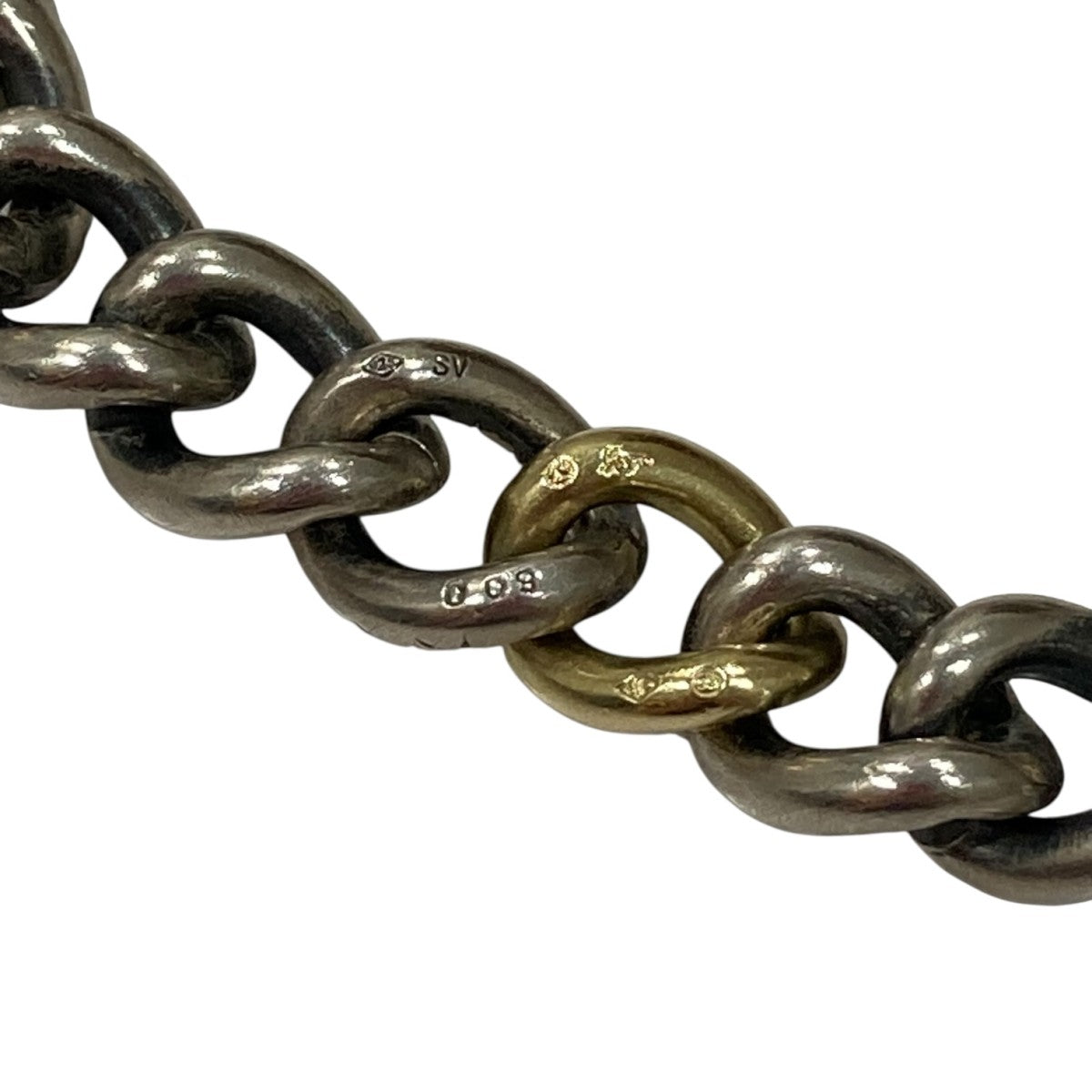 ハム hum シルバーチェーンブレスレット　humete Hum(ハム) HUMETE CHAINチェーンブレスレット シルバー×ゴールド