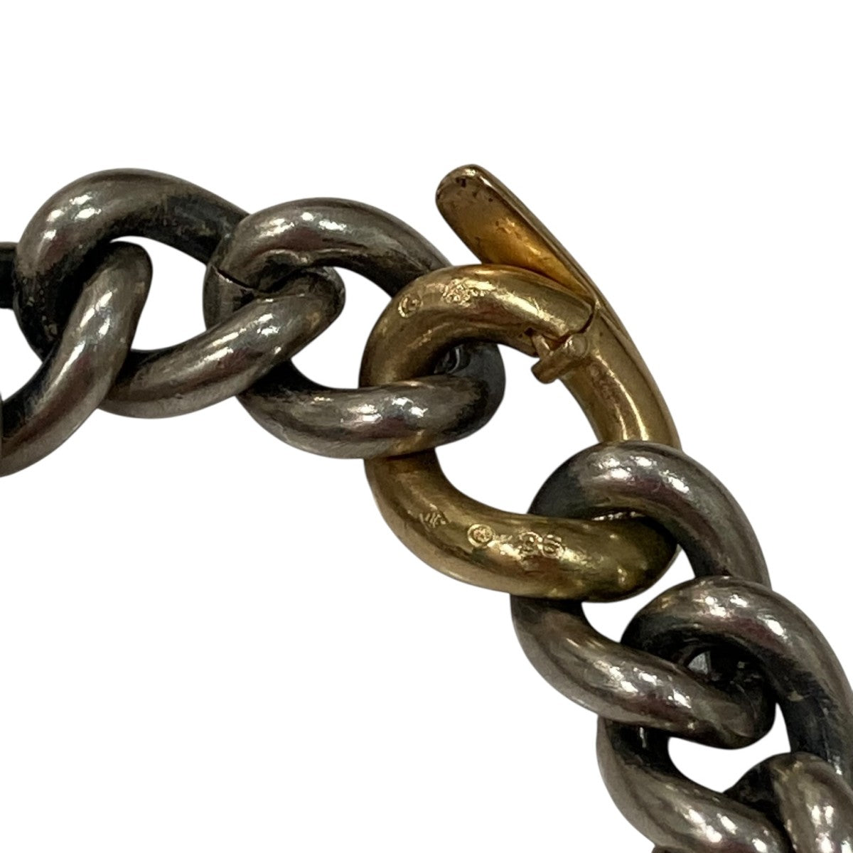 Hum(ハム) HUMETE CHAINチェーンブレスレット シルバー×ゴールド